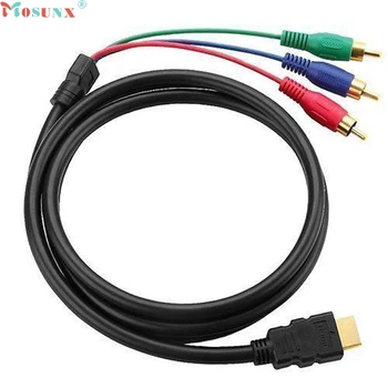 

Mosunx Factory Price US 5Ft HDMI To 3-RCA Video Audio AV Component Converter Adapter Cable For HDTV 0217 Drop Shipping