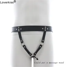 Loverkiss Adult Games Fetish Bodyformers Female Chastity Belt Forced Orgasm Strapon Dildo/ Wand Holder Bdsm Women Bondage Dress
