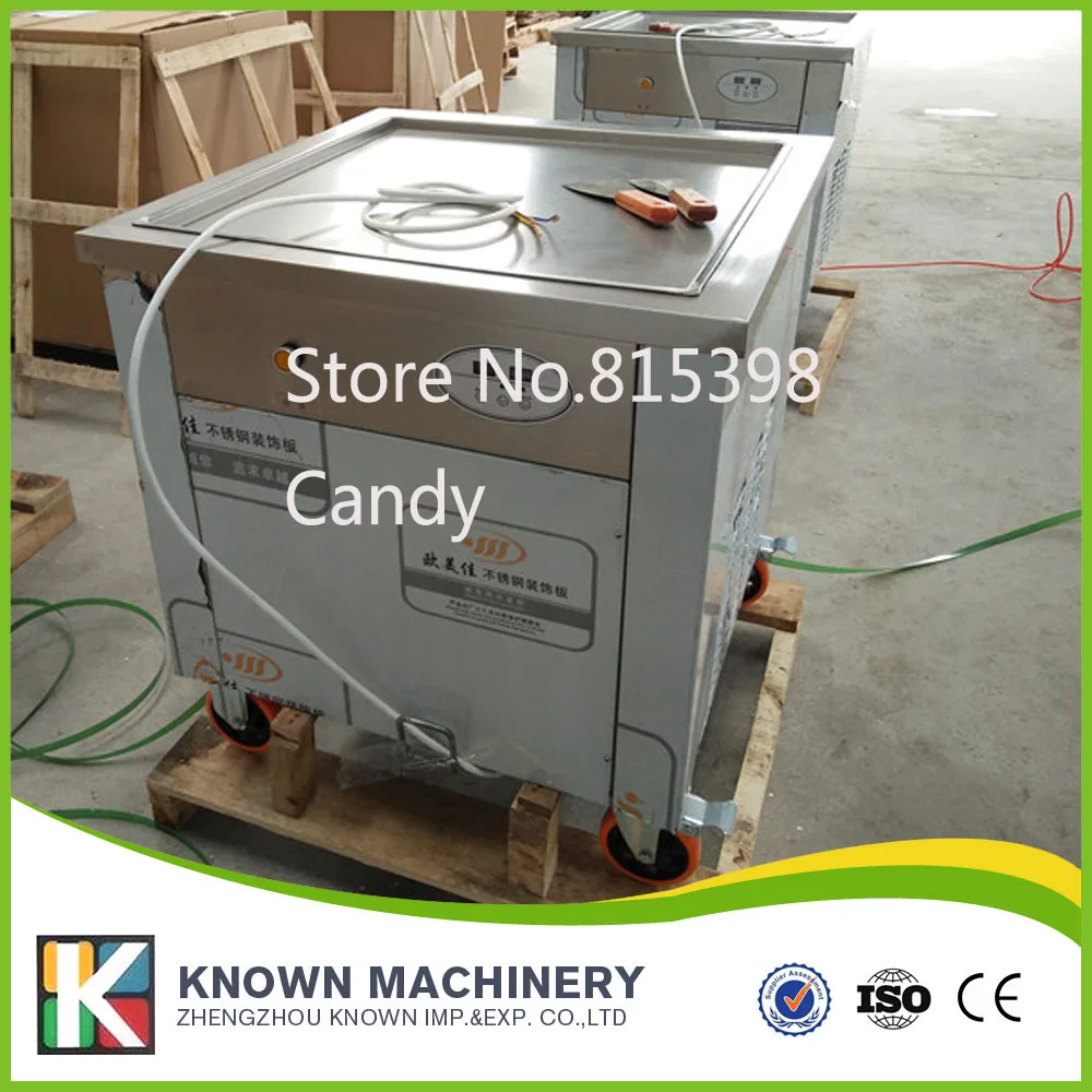 

single square pan fried ice rolls machine 110V or 220V fried ice cream machine roll