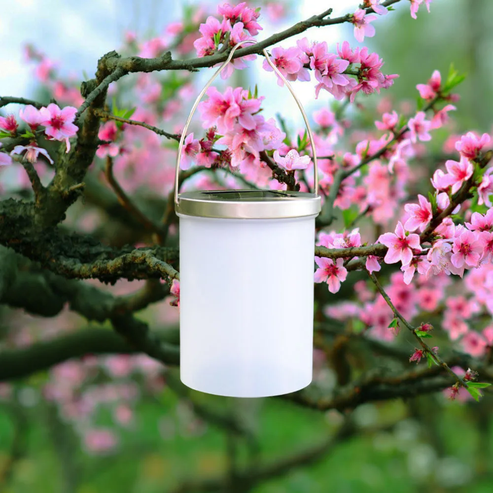 Kopen Waterdichte Solar powered Opknoping Led Licht Cilindrische Hanger lamp Decoratieve Verlichting Tuin Party Yard Wit Warm Wit RGB