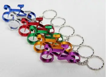 

200pcs aluminum Alloy sport bike shaped bottle opener keychains bicycle beer openers key ring key chain gift mix colors