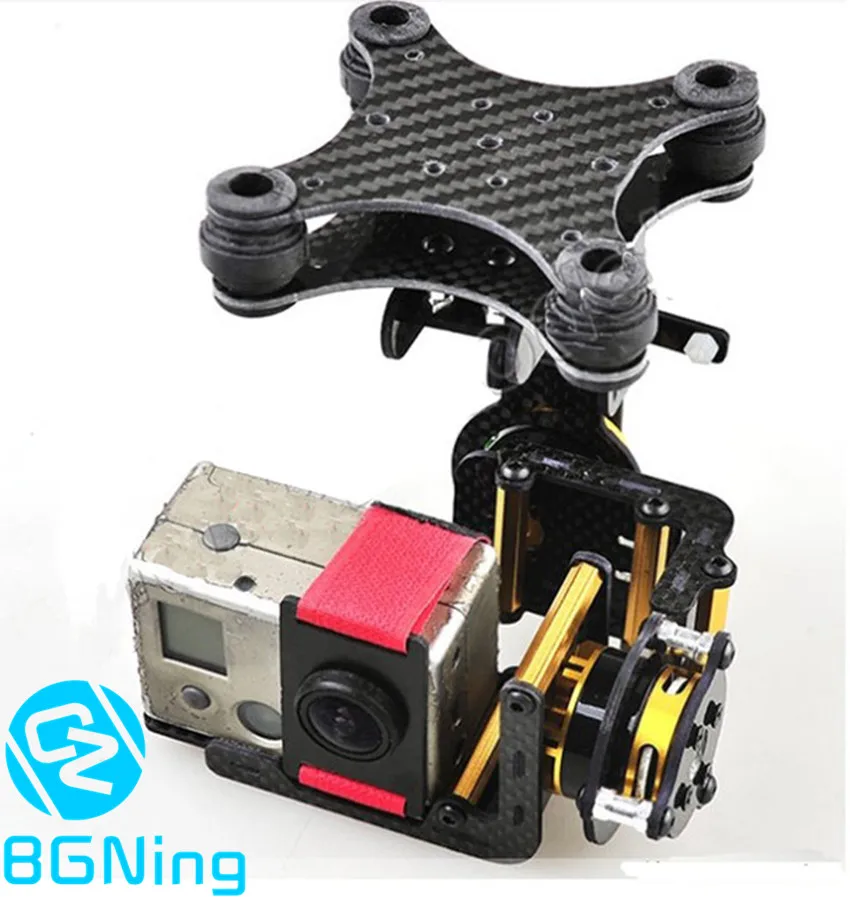 

Carbon Fiber 2-axis Brushless Gimbal Camera Mount Plug & Play for Gopro Hero 2 3 for DJI Phantom RC Quadcopter FPV Accessory