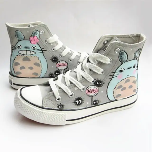 Кеды High-Q унисекс Tonari no Totoro plimsolls холщовые ботинки на шнурках повседневные с