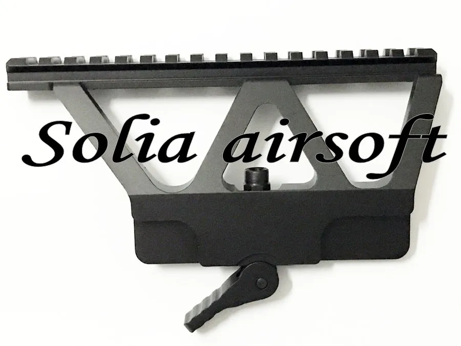

Quick Detach AK Gun Rail Scope Mount base Picatinny Side Rail Mounting for AK47, AK74 Black