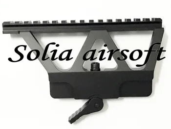 

Quick Detach AK Gun Rail Scope Mount base Picatinny Side Rail Mounting for AK47, AK74 Black