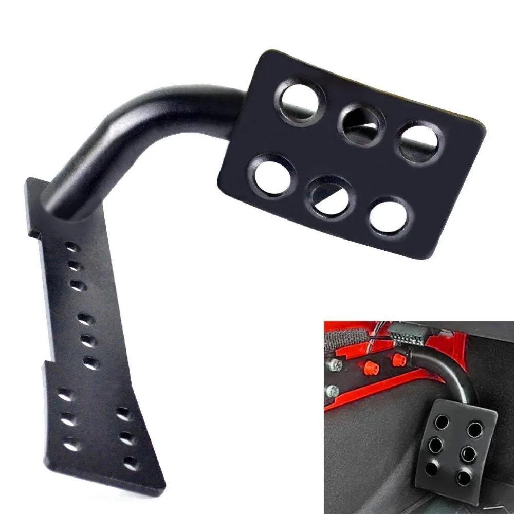 

KEMiMOTO 1PC Metal Left Side Anti-skid Dead Pedal Foot Rest Kick Panel Rest Peg For Jeep JK & Wrangler Unlimited 2007-2018