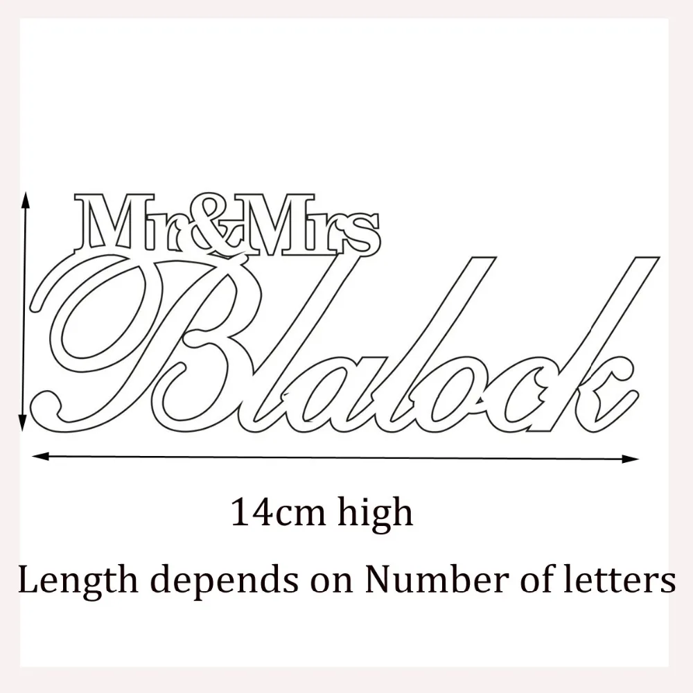  Custom Name Mr & Mrs With Last Name Last Name Table Sign Personalized Wedding Sign Mr and Mrs Cente