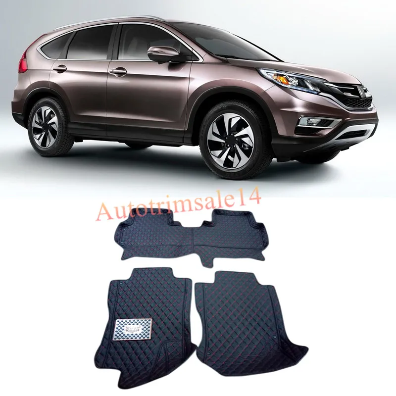 Black Interior Floor Mats & Carpet Foot Pad For Honda CR V CRV 2012