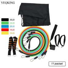 11 Pcs/Set Latex Resistance Bands Crossfit,Training Exercise Yoga Tubes Pull Rope,Rubber Expander Elastic Bands For Fitness