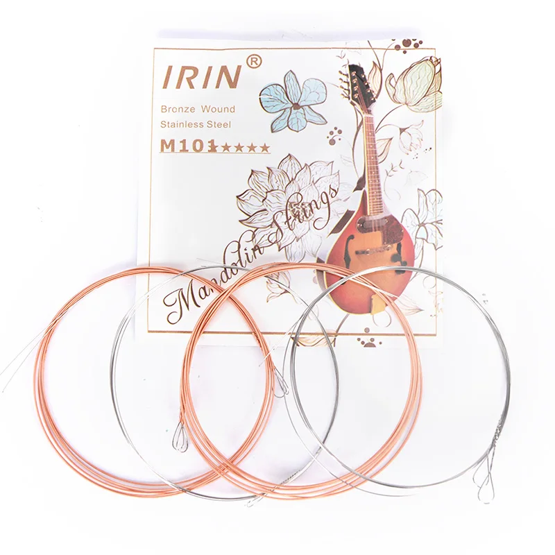 8pcs/pack Mandolin Strings Set High Carbon Silver Wrapped Copper String E/A/D/G Mandolin Stringed Instrument Accessories