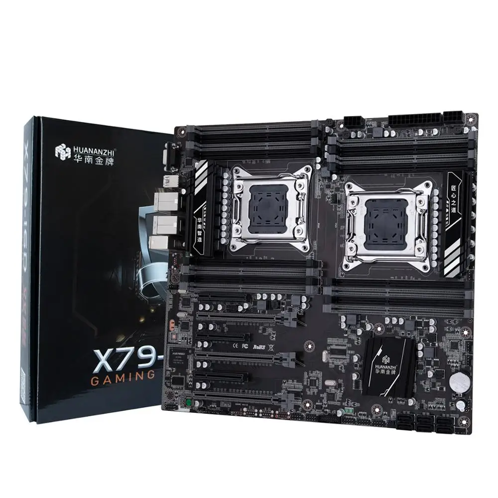 HUNNANZHI X79 двойной процессор E-ATX USB3.0 SATA3 PCI-E SSD M.2 512G четыре канала поддержка REG ECC