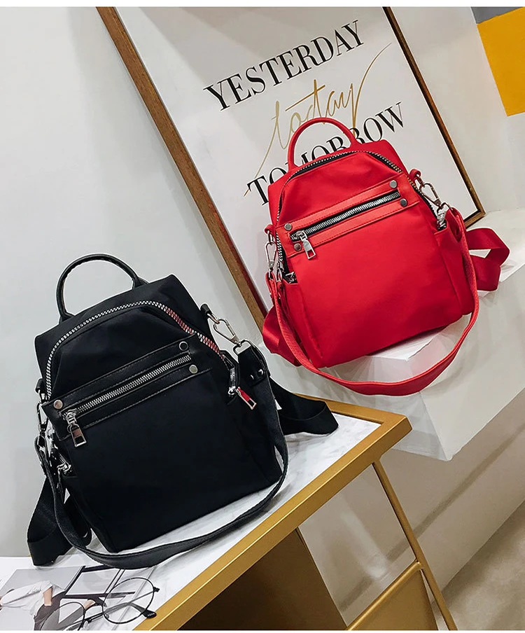 RanHuang, женский маленький рюкзак, нейлоновый рюкзак, повседневные сумки для девочек-подростков, черные, красные рюкзаки, mochila feminina A1287
