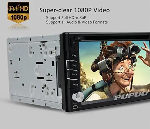 Excellent Android 4.4 Double 2 Din Car Stereo GPS DVD Player 6.2 Bluetooth Radio WiFi+Free Back up Camera 5