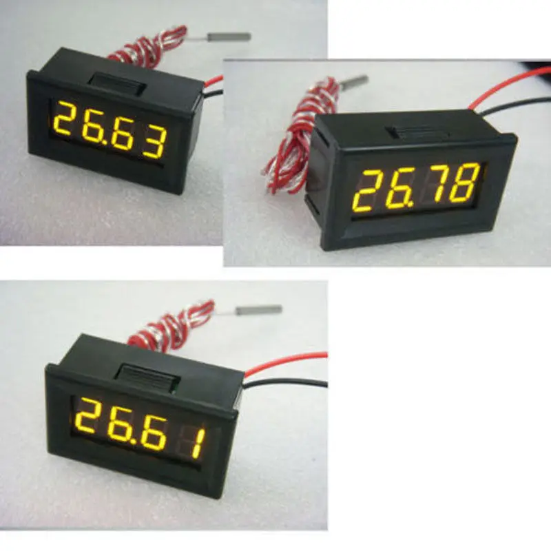 0 36 &quotLED-200C до + 450C цифровой термометр PT100 Температурный датчик 12В | Электронные