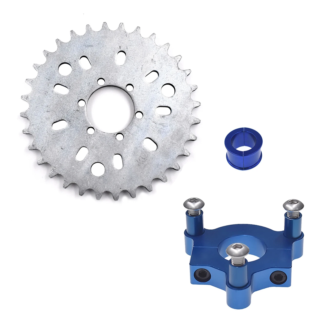 Синий " /1,5" адаптер cnc 32T Звездочка подходит 80cc 2 инсульта моторизованный велосипед