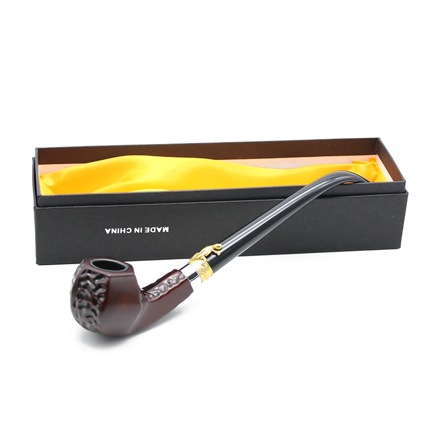 Buy EKJ Top Quality 653 Golden Gecko Wooden Smoking Pipe With Gift Box Resin