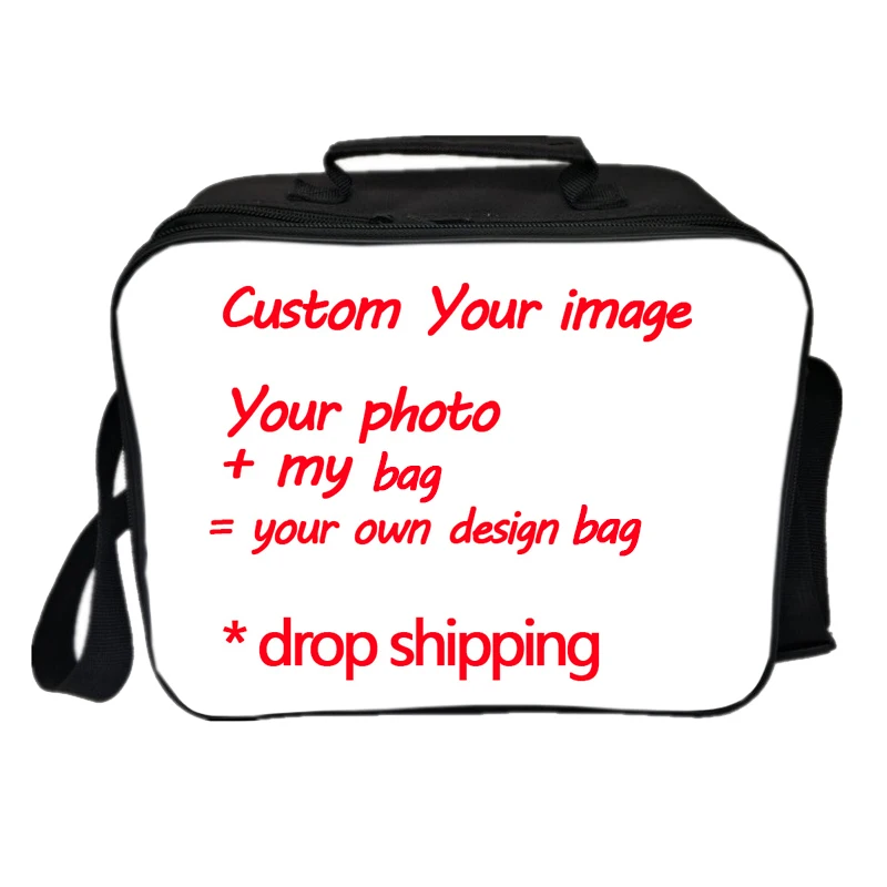 

Custom Your Image Customized Pattern Lunch Bag Insulation Cooler Bag Students Lunch Box Drop Shipping