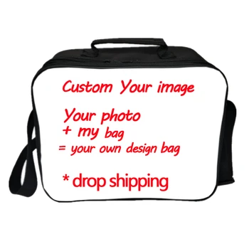

Custom Your Image Customized Pattern Lunch Bag Insulation Cooler Bag Students Lunch Box Drop Shipping