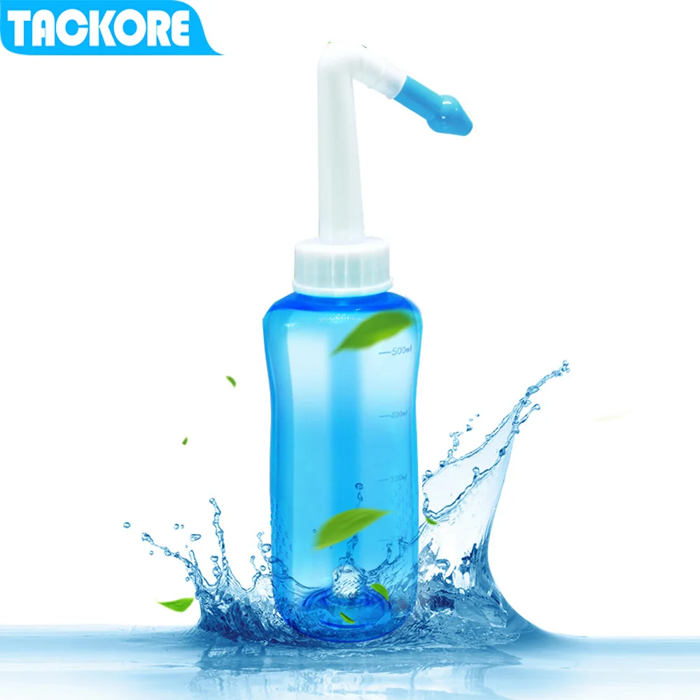 

500 ml With Two Nozzle Adults Children Nasal Wash Cleaner Nose Cleaning Protector Avoid Allergic Rhinitis Neti Pot 500ML