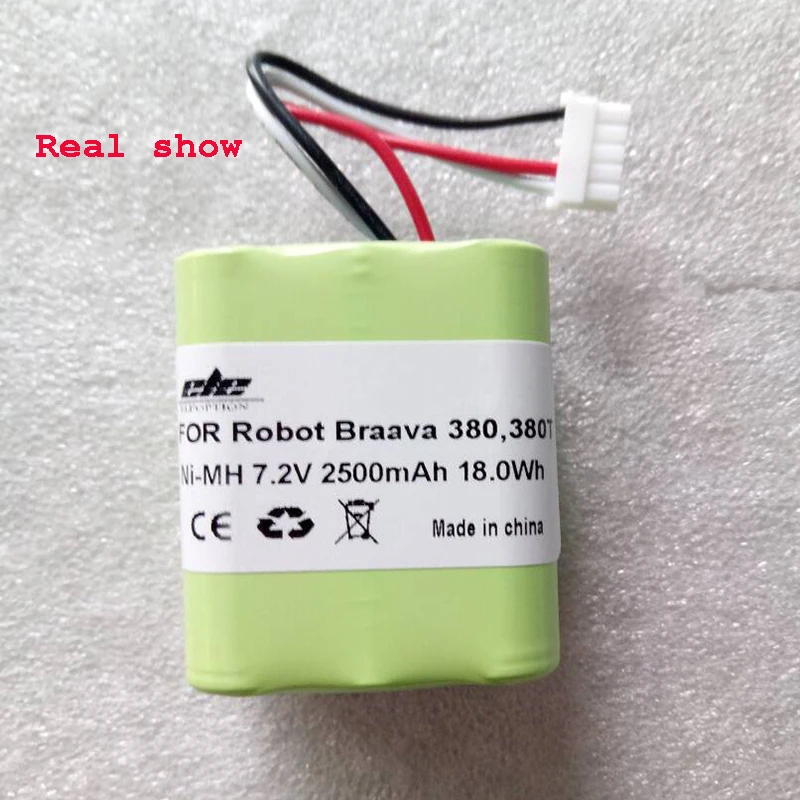 Günstige ELEOPTION Freies geschirrtuch 3PCS 7,2 Volt 18.0Wh Neue 2.5Ah 2500mAh Ni Mh 7,2 V Akku für iRobot Roomba braava 380 380T