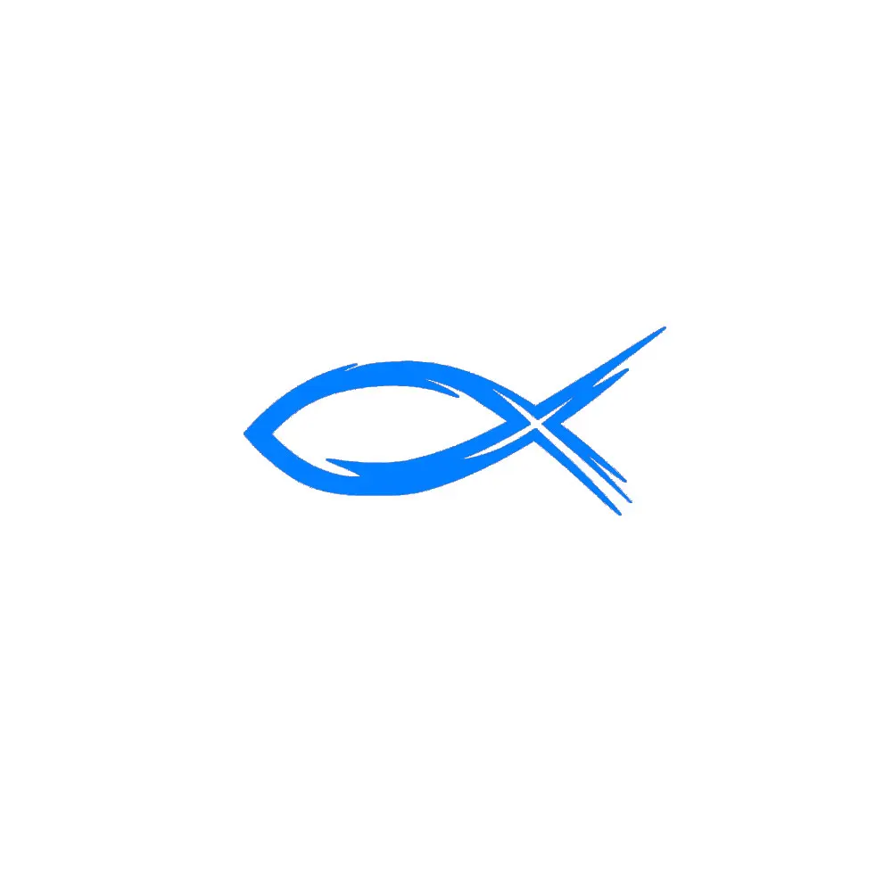 42536 12cm7.6cm Ichthys Fish Decals Car Window Wall Laptop ipad Trucks Tool Boxes Macbook Vinyl Sticker Decal bumper stickers