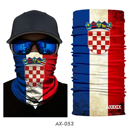 3D принт национального флага, шарф, повязка на шею, бандана, круглая петля, летняя Защита от солнца, на шею, кольцо, шарфы, мужские головные уборы, маска для лица - Цвет: 53