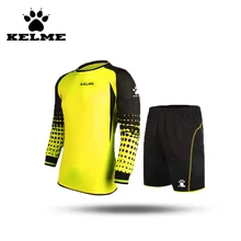 KELME Kids Soccer Spain Goalkeeper Jersey Uniform Boys Sponge Football Long Sleeve Goal Keeper Sets Shorts Goalie Jersey Kit 28