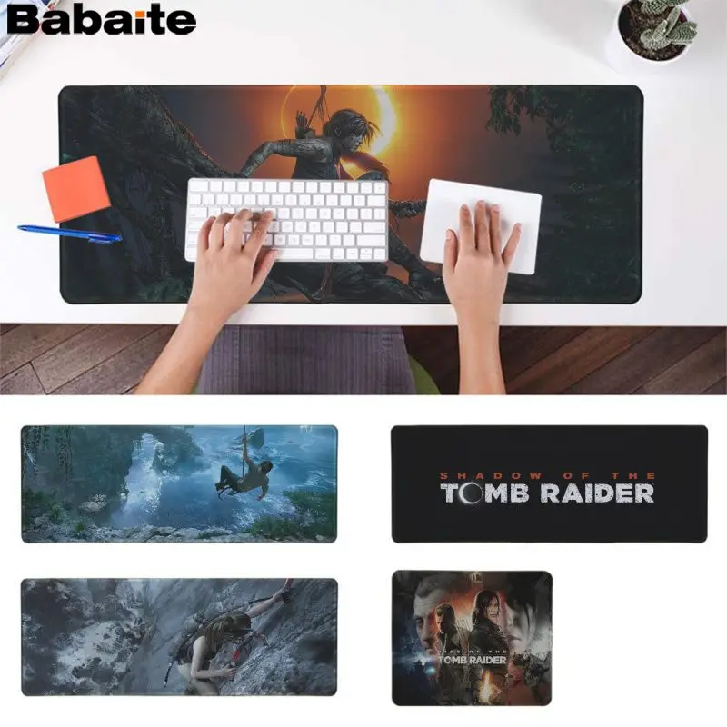 

Babaite Tomb Raider Locking Edge Mouse Pad Game Speed/Control Version Large Gaming Mouse Pad