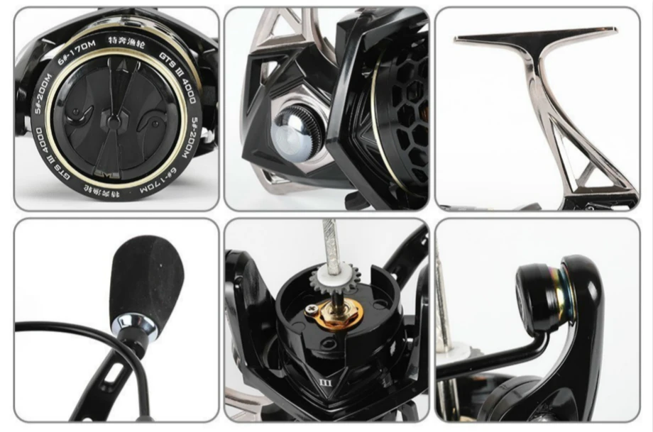 Carretel de Pesca de Água Salgada de Metal Carretilhas de Pesca de Surf Teben Gts Iii Jigging à Esquerda Mão Direita 9bb Max Arraste 12 20kg Isca Carpa Fiação 16 9bb max arraste 12-20 kg isca carpa surf pesca molinete