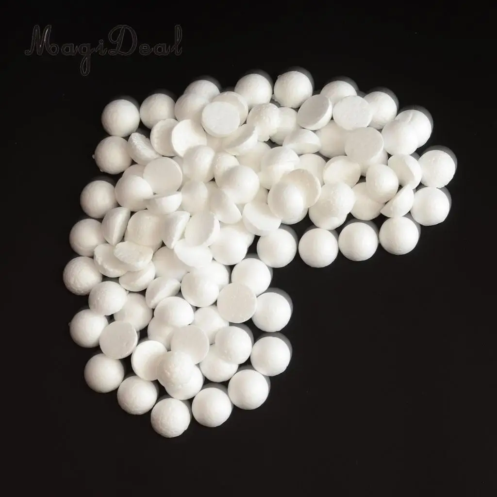 MagiDeal 5 Pieces Half Round Solid Polystyrene Foam Balls for Christmas Decoration Modelling Kids Craft 120mm Tree Ornament