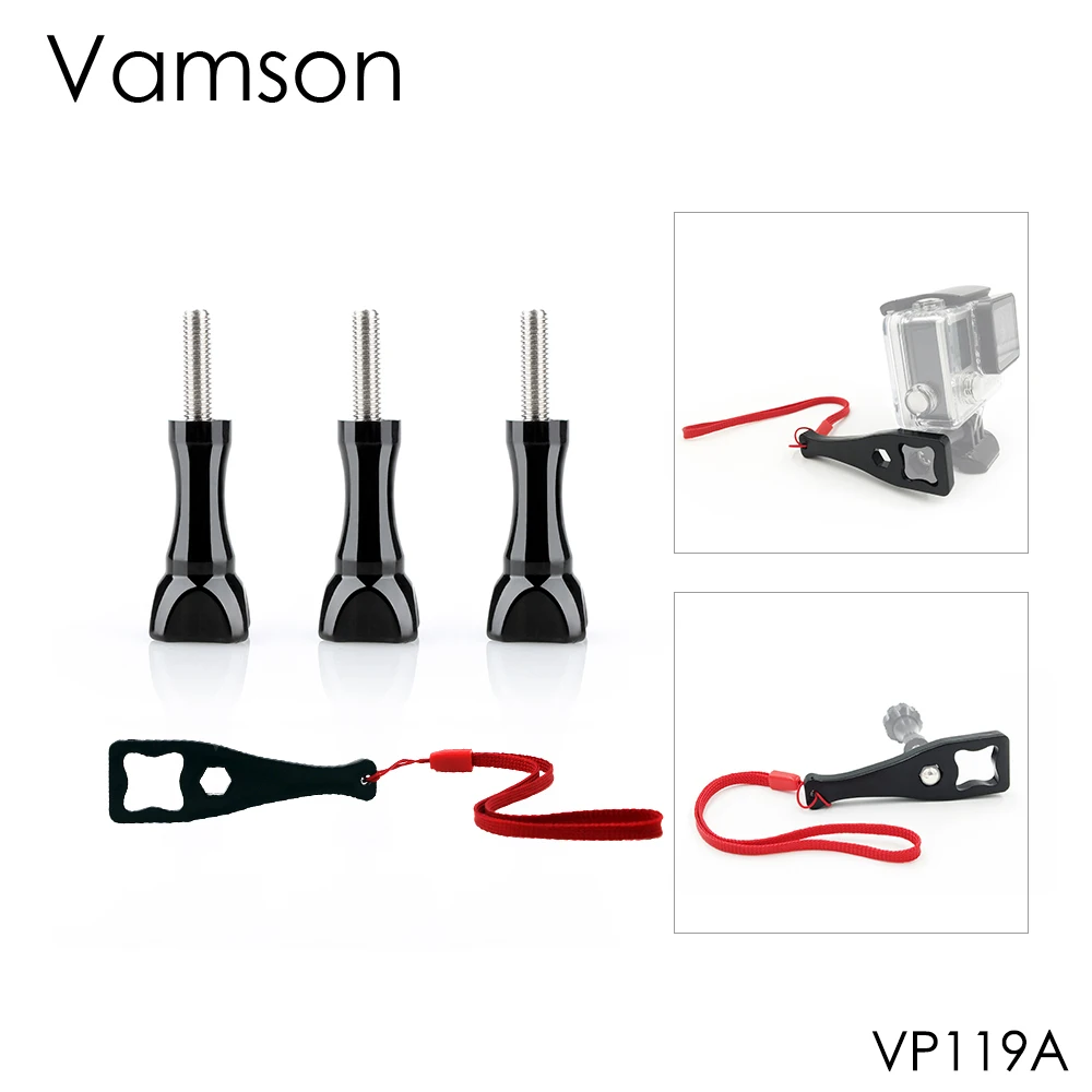 Vamson 3 шт. длинный винт + гаечный ключ затягивающая ручка большого пальца для Go Pro Hero
