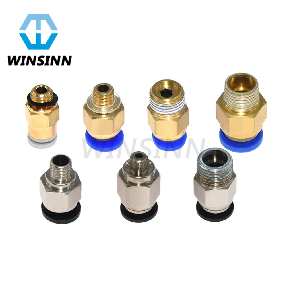 Pneumatic Fittings Connectors Pc4 M6 M5 01 M10 Pc6 01 For 4Mm 6Mm Tube Ptfe Quick J Head Hotend Extruder huismerk kopen in de aanbieding Pneumatic Fittings Connectors Pc4 M6 M5 01 M10 Pc6 01 For 4Mm 6Mm Tube Ptfe Quick J Head Hotend Extruder huismerk kopen in de aanbieding