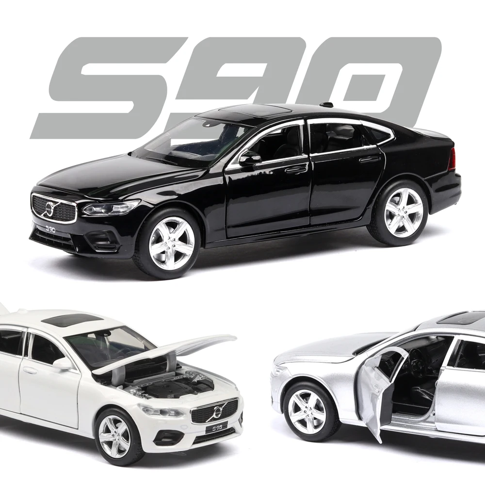 1:32 VOLVO S90 музыкальная с подсветкой машина литые игрушечные машинки модель автомобиля с горячим колесом двери автомобиля можно открыть игрушку