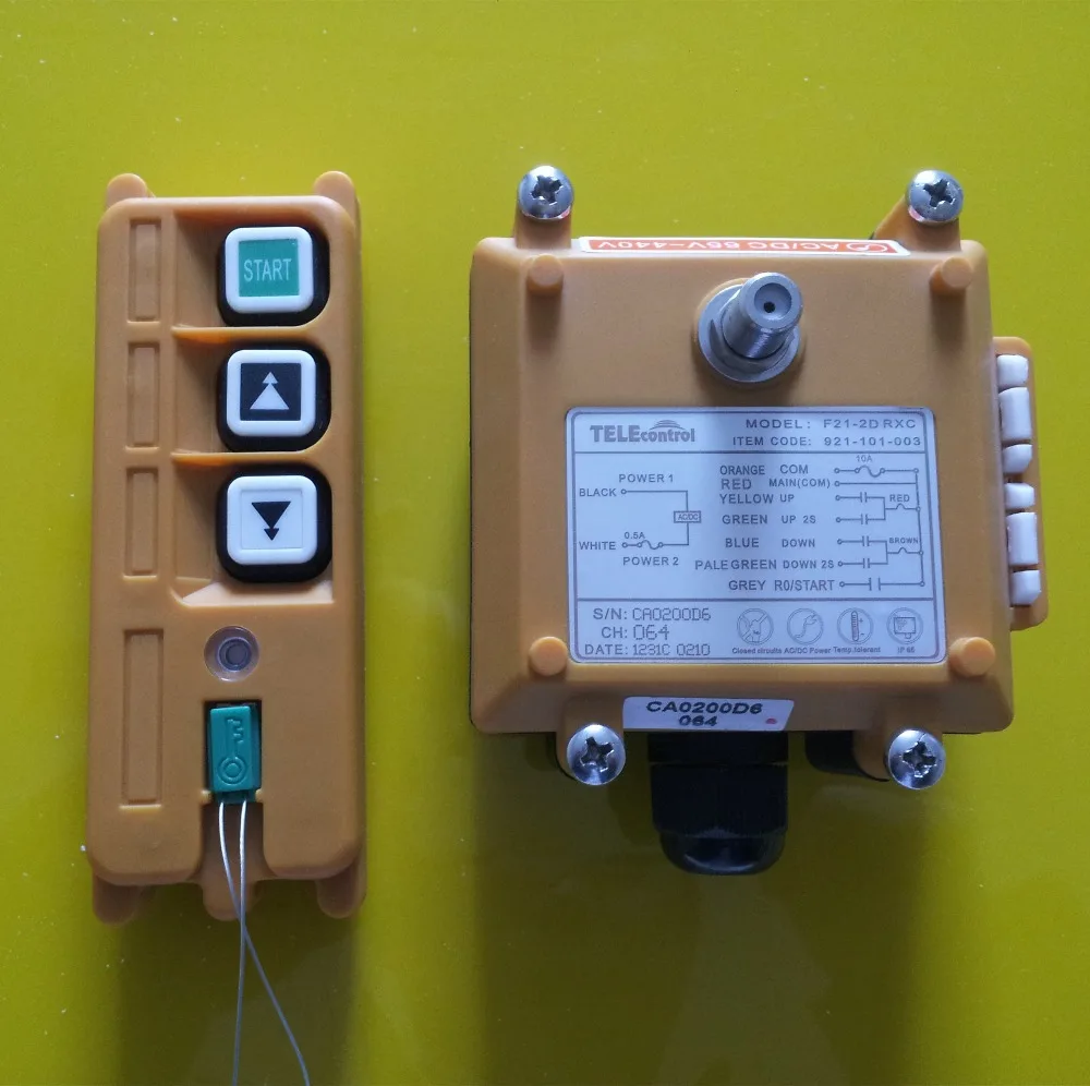 

uting F21-2D Double speed Industrial radio remote control VHF426-446Mhz 18-65V