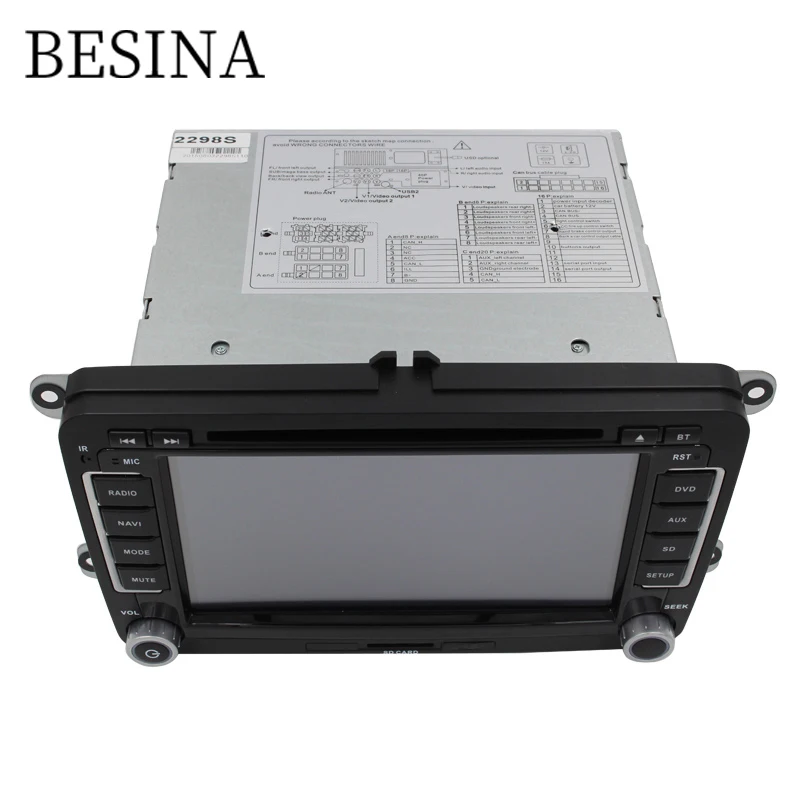 Besina 7 дюймов 2 din Автомобильный dvd плеер для Volkswagen VW Passat POLO GOLF Skoda Seat Leon gps навигация