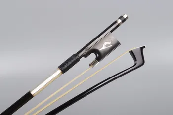 

4/4 Violin Bow Black Carbon Fiber Straight balance AAA horse hair Nice Frog#BC3