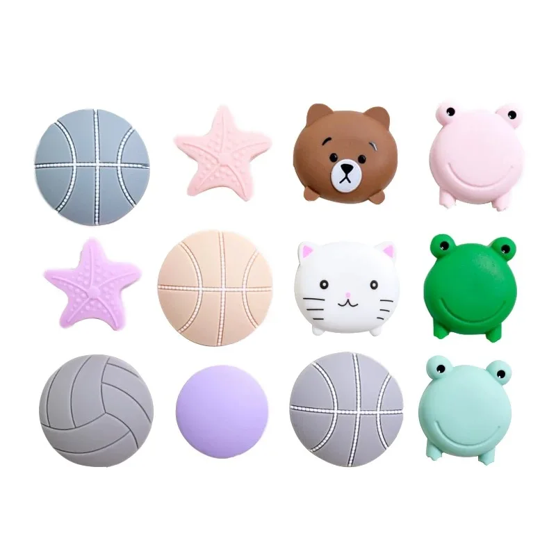 

2Pcs Wall Thickening Mute Door Fenders Cartoon Styling Rubber Fender Handle Door Lock Protective Pad Protection Wall Stickers
