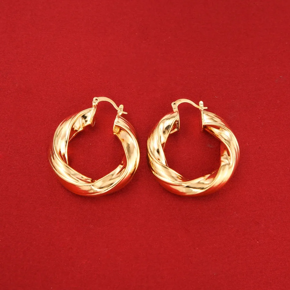 

African Hoop Earring Jewelry Thick Size Round Hoop Earring Jewelry Women Earring
