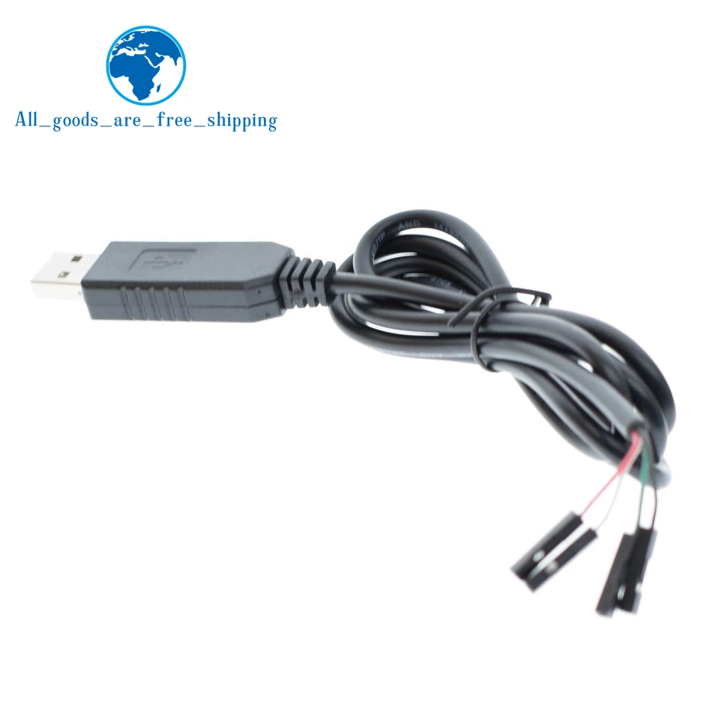 

TZT Smart Electronics PL2303 PL2303HX USB to UART TTL Cable Module 4p 4 pin RS232 Converter Serial Line Support Linux Mac Win7