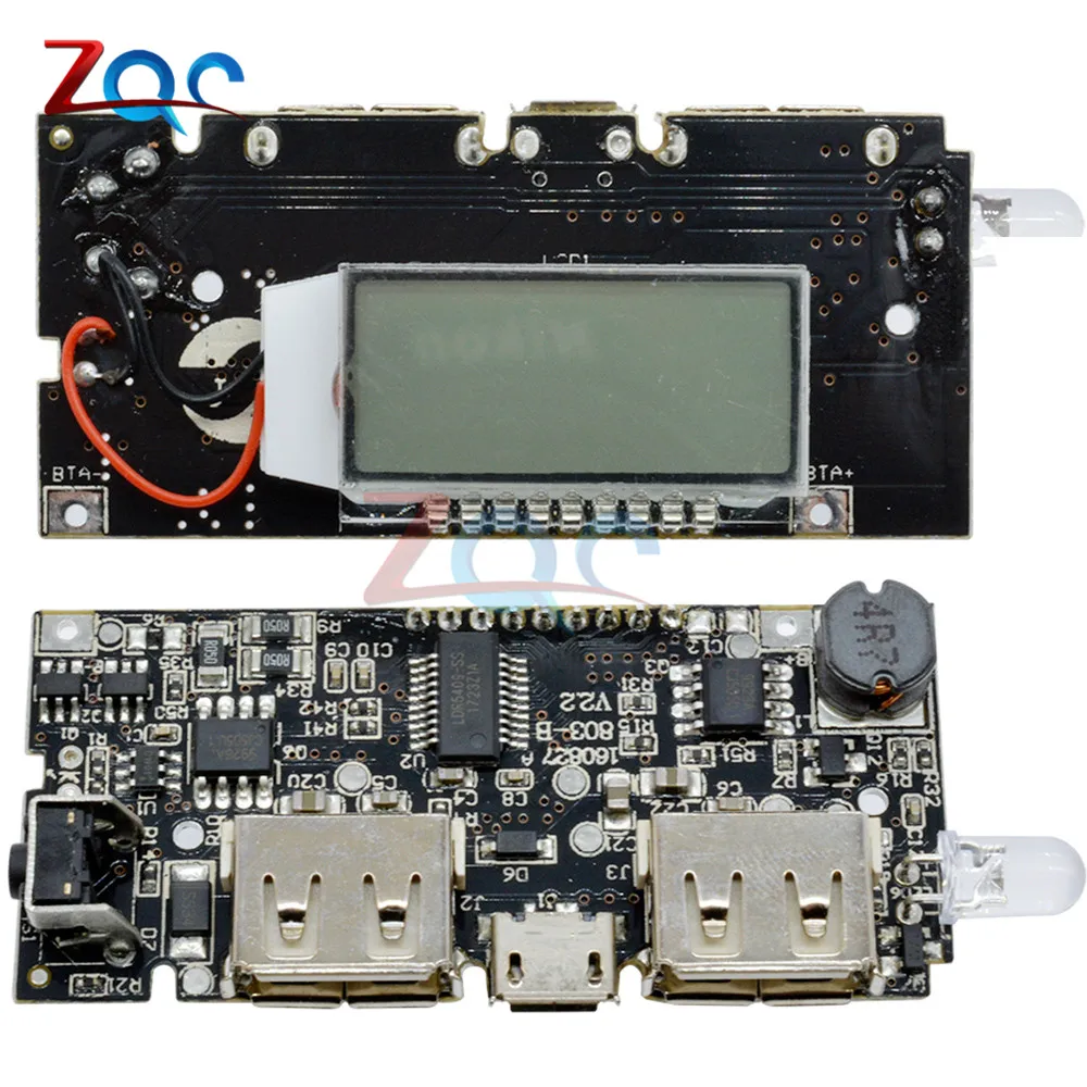 

Dual USB 5V 1A 2.1A Mobile Power Bank 18650 Lithium Battery Charger Board Module Digital PCB