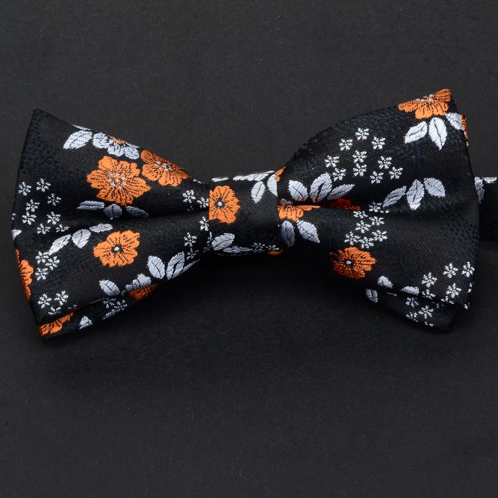 Neck Tie Floral Bow Tie Wedding Silk Noeud Papillon Men Pajaritas Cravat Business Female Male Neckwear