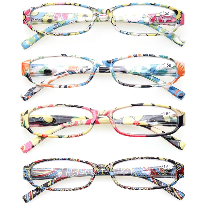 Reading Glasses Fashion Ladies Readers Spring Hinge with Pattern Print Eyeglasses for Women +1.0 +2.0 +3.0 +4.0 +5.0