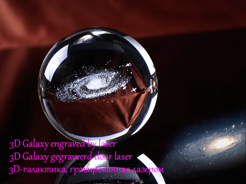 60/80 мм Диаметр Млечного Пути хрустальный шар Глобус Galaxy миниатюры 3D стекло с лазерной гравировкой шар Сфера домашнего декора подарки через тиркушка