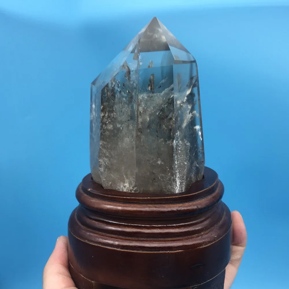 

927g Natural Clear Quartz Crystal Polished Healing Point Wand 2019 Hot Sale Quartz Crystals Wand for Christmas #A523