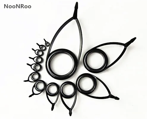 

Black color KL G #16/20/25/30 ---Black color frame with Alconite Ring 5PCS Repare guides fishing rod guides