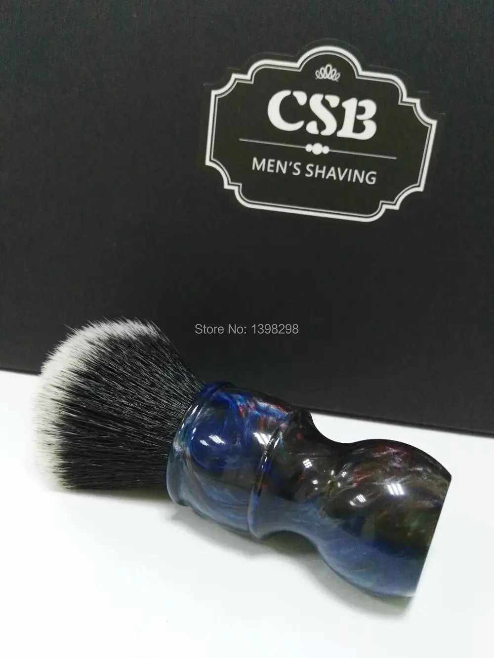 CSB красочные смолы ручка черный синтетический волос щетка для бритья с 26 мм узлов