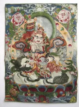 

Chinese collection the Thangka embroidery The King of Wealth diagram /1