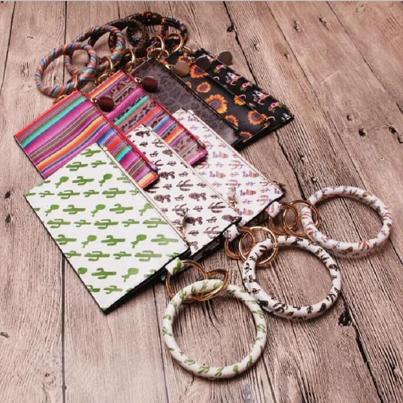 

Leopard Key Bracelet And Phone Wallet Breacelet Keychain and Clutch Bracelet Key Ring And Matching Wristlet Bag DOM1031299