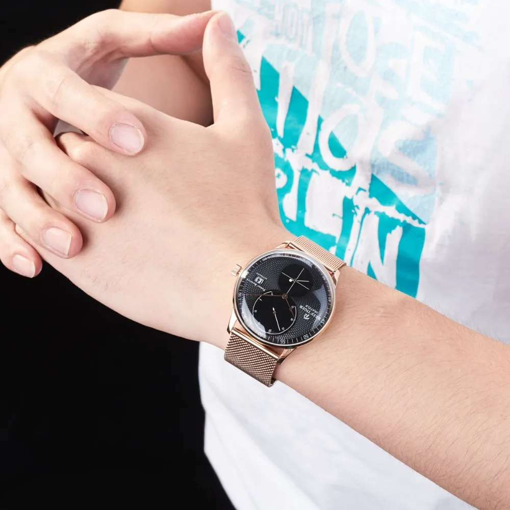  2019 New Arrival Reef Tiger/RT Top Brand Luxury Watches for Men Date Waterproof Watches Rose Gold A
