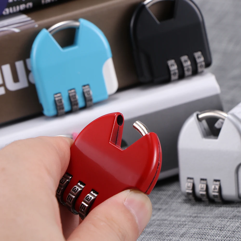 

Mini New Resettable 3 Dial Digit Combination Suitcase Luggage Security Password Code Lock Padlock Color Random